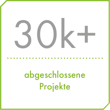 Mehr als 30.000 abgeschlossene Projekte