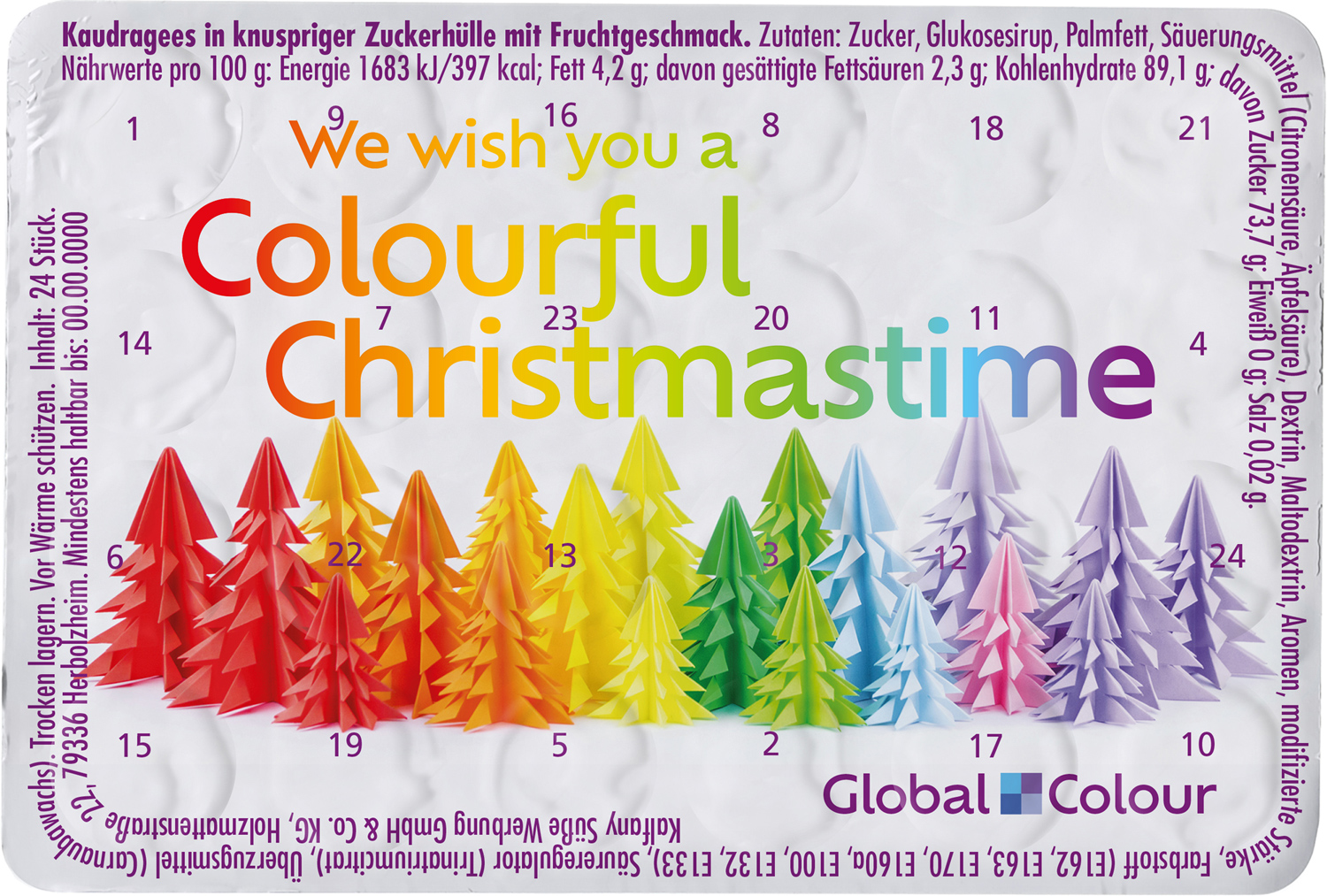 Kleinster (Advents-) Kalender "SKITTLES®"