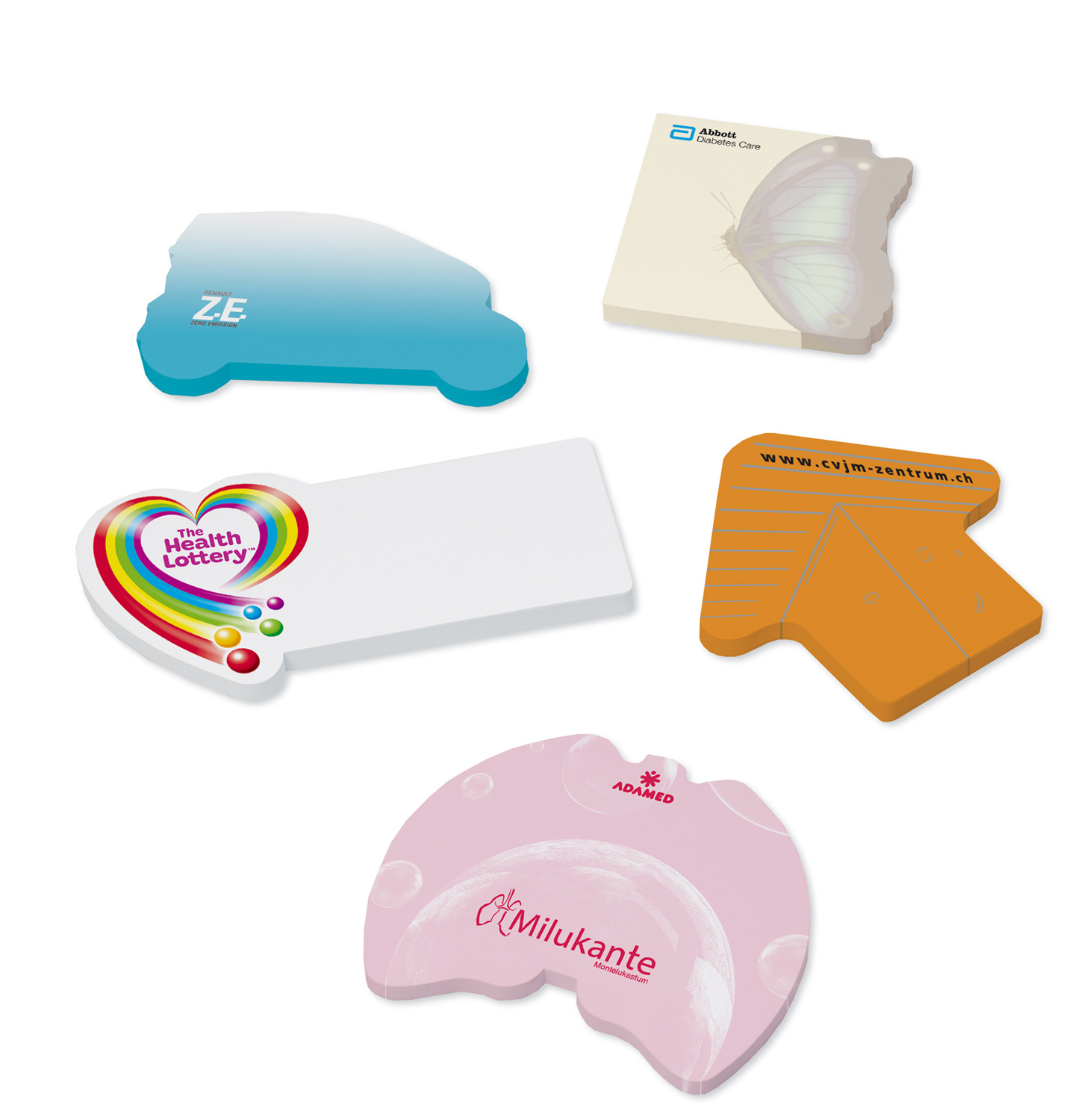 Formgestanzte Haftnotiz 100x100